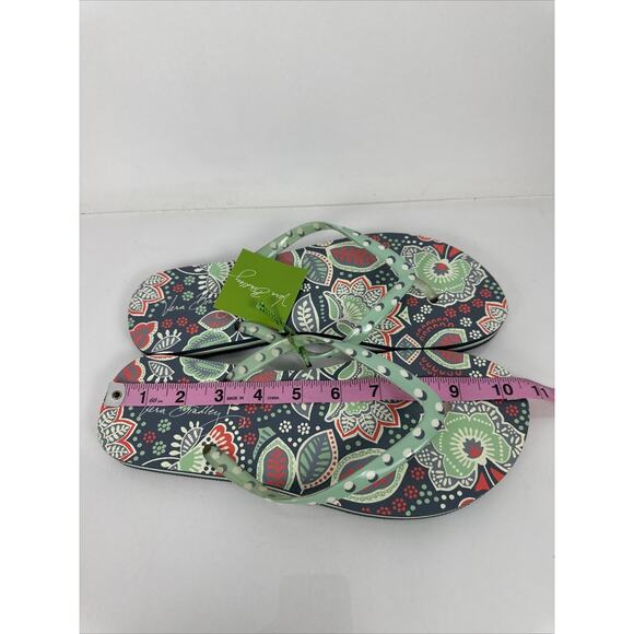 NWT Vera Bradley Flip Flops Nomadic Floral Large 12697-374L - Picture 12 of 13
